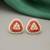Red color meenakari earrings
