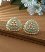 Sky blue color meenakari earrings