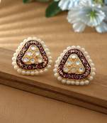 Purple color meenakari earrings