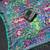 Multi Color  Digital print with Aari work &  mirror work Japan satin  Saree