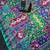 Multi Color  Digital print with Aari work &  mirror work Japan satin  Saree