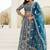 Peacock Blue Color Sequins and Codding Embroidery Work  Lahenga Choli Set