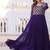 Purple zari & sequins embroidered work georgette stitched kurta gown