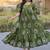 Green digital printed cotton stitched kurti for women