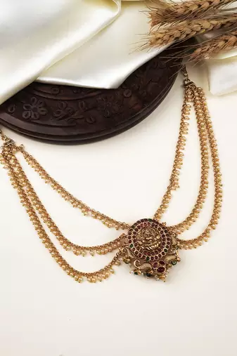  handcrafted temple antique jada billai with mattal