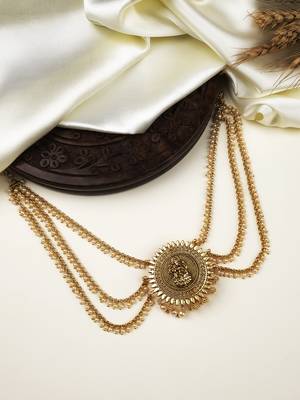 Classic antique temple jada billa with mattal 1
