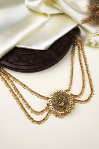 Classic antique temple jada billa with mattal