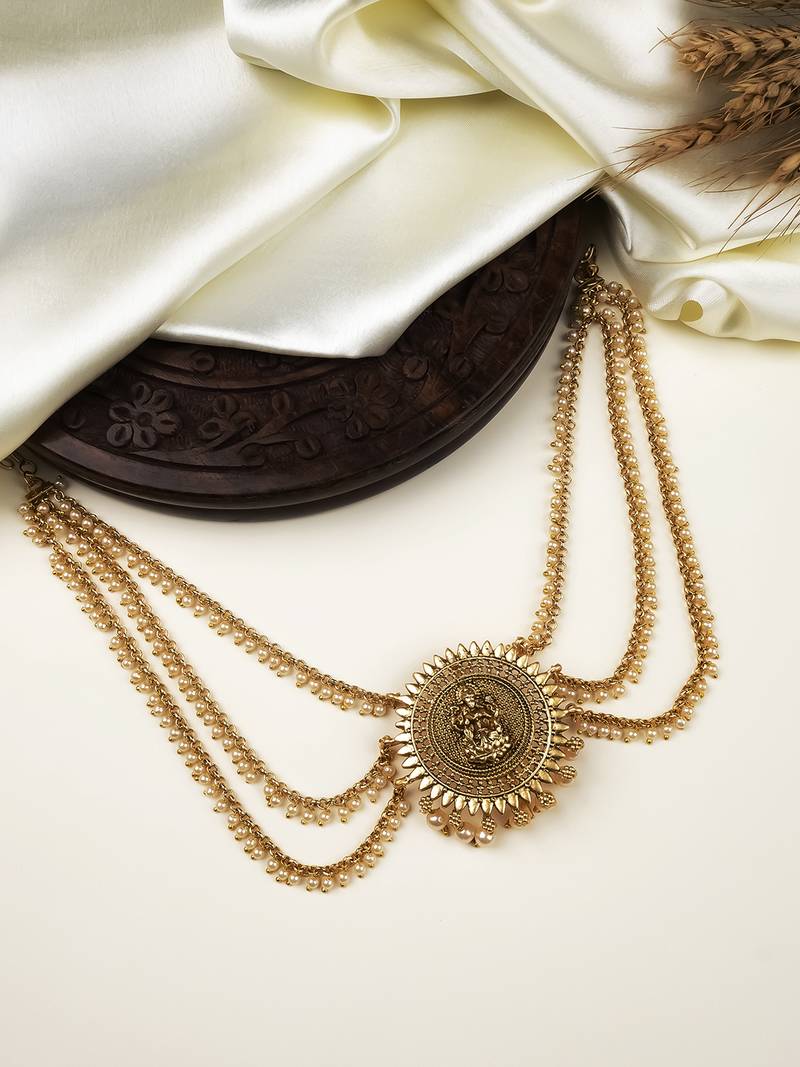 Classic antique temple jada billa with mattal