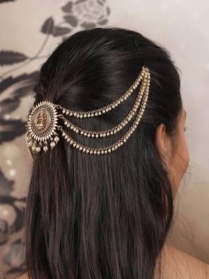 Classic antique temple jada billa with mattal 2