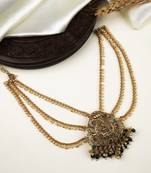  antique gold plated laxmi jada billai with mattal