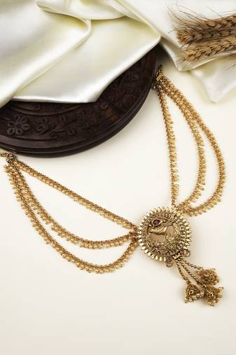  ethnic temple style antique jada billai with mattal