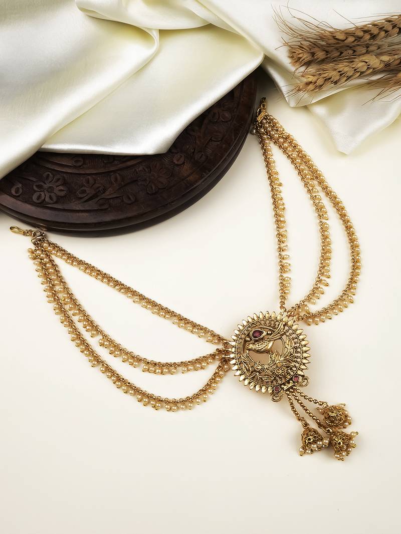  ethnic temple style antique jada billai with mattal