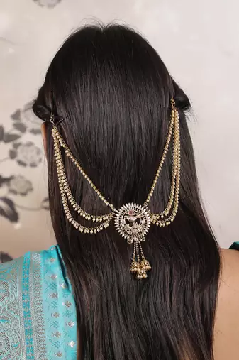  ethnic temple style antique jada billai with mattal