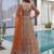 Orange Color Sequins and Codding Embroidery Work Net Lahenga Choli Set