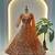 Orange Color Sequins and Codding Embroidery Work Net Lahenga Choli Set