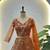 Orange Color Sequins and Codding Embroidery Work Net Lahenga Choli Set