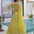 Yellow Color Sequins and Codding Embroidery Work Net Lahenga Choli Set