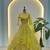 Yellow Color Sequins and Codding Embroidery Work Net Lahenga Choli Set