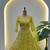 Yellow Color Sequins and Codding Embroidery Work Net Lahenga Choli Set