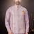Men's semi silk straight pink kurta set