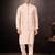Men's semi silk straight pink kurta set