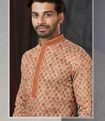 Men's chikankari with digital print straight multi kurta set