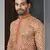 Men's chikankari with digital print straight multi kurta set