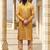 Men's poly jacquard straight musturd kurta set