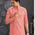 Men's poly cotton straight peach kurta set