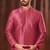 Men's poly jaquard straight rani kurta set
