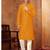 Men's poly  straight yellow kurta set