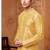 Men's poly  straight golden yellow kurta set