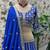 Royal Blue Color Sequins and Codding Embroidery Work Chinon Silk Lahenga Choli Set