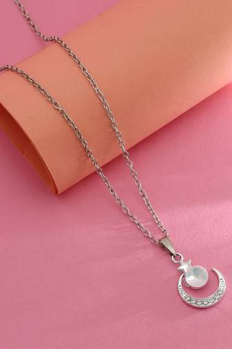 Silver color anti tarnish necklace