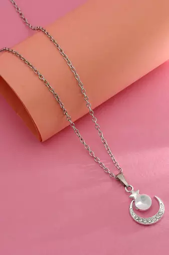 Silver color anti tarnish necklace
