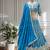 Teal Color Sequins and Codding Embroidery Work Chinon Silk Lahenga Choli Set