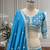 Teal Color Sequins and Codding Embroidery Work Chinon Silk Lahenga Choli Set