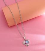 Multi color heart shape anti tarnish necklace