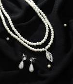 White color stone necklace set