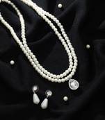 White color stone necklace set