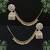 White color kundan earrings