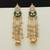 Green color long kasmiri earrings