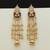 Maroon color long kasmiri earrings