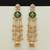 Green color long kasmiri earrings