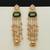 Green color long kasmiri earrings