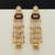 Maroon color long kasmiri earrings
