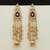 Maroon color long kasmiri earrings