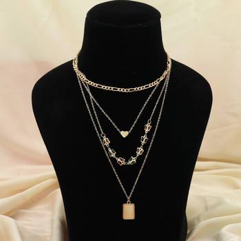gold layered butterfly charm chain necklace 1