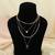 Black color multi layer chain necklace