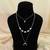 Silver color multi layer chain necklace